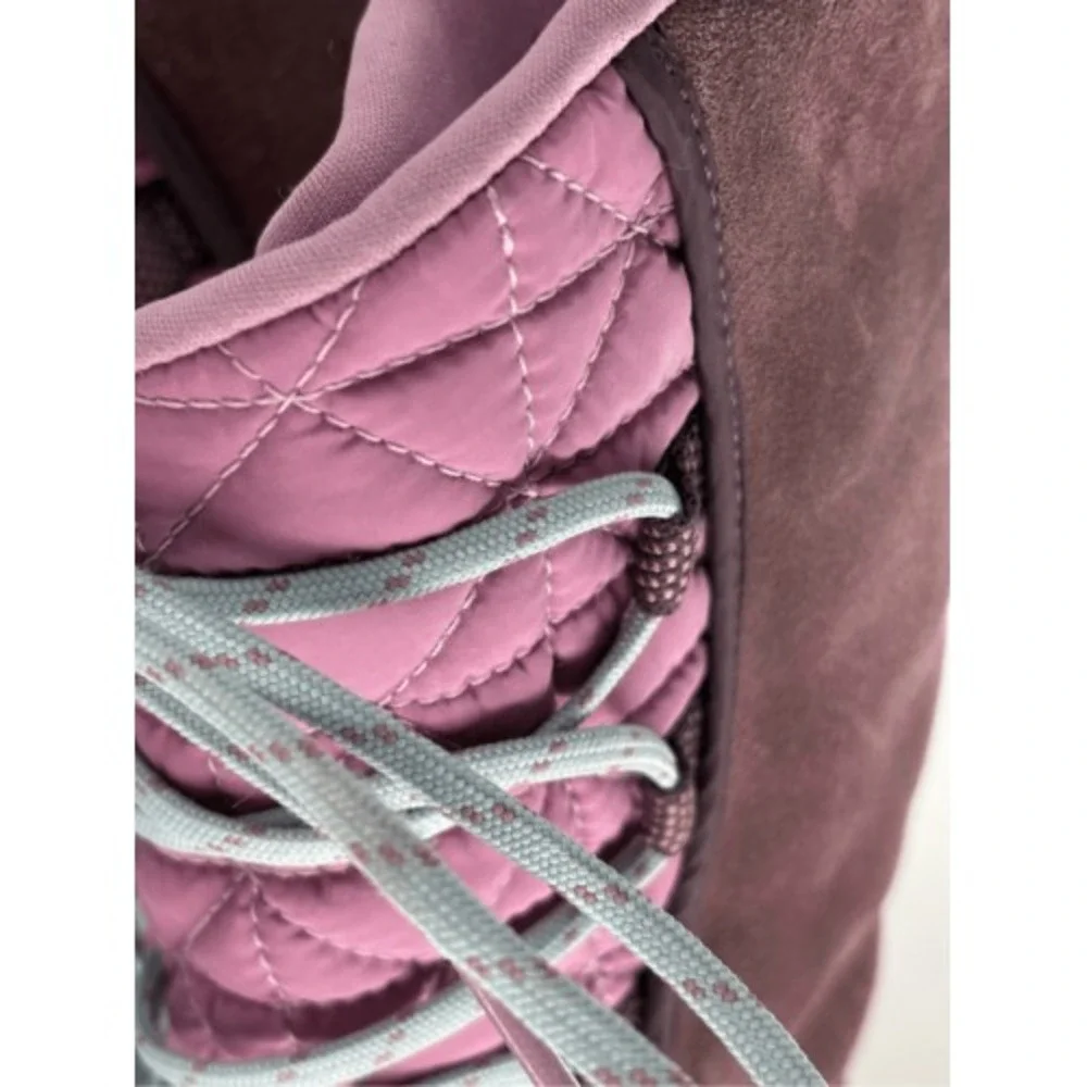 Columbia Boots Waterproof Winter Tall Loveland Kids Girls 4 Purple Pink Lace‎ Up